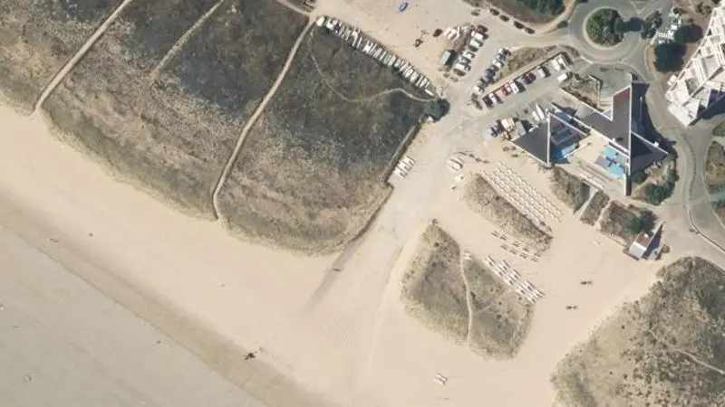 Vue aérienne : Plage de l'Estacade
