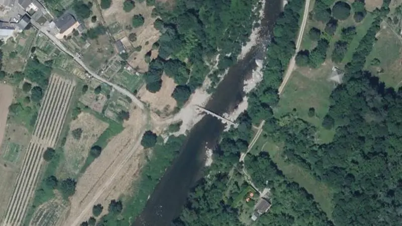 Vue aérienne : Baignade du Tarn