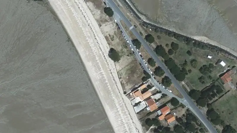 Vue aérienne : Plage de la Vierge