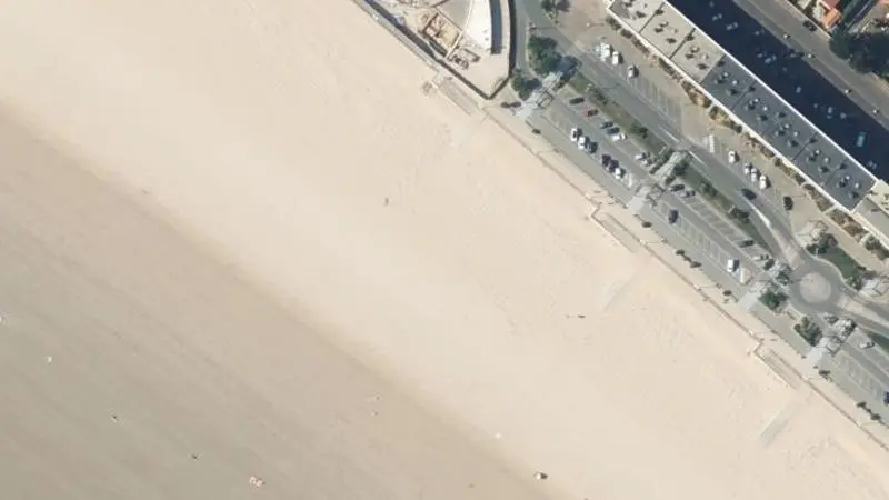 Vue aérienne : Plage Centrale