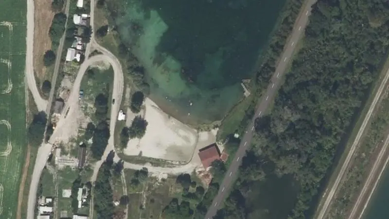 Vue aérienne : Camping-Plage de Schoenau