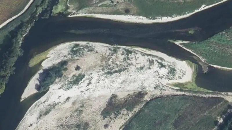 Vue aérienne : Plage du Doubs