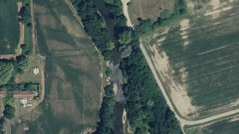 Vue aérienne : Plage de l'Echez