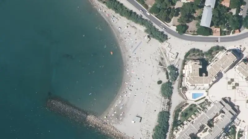 Vue aérienne : Plage du Lazaret