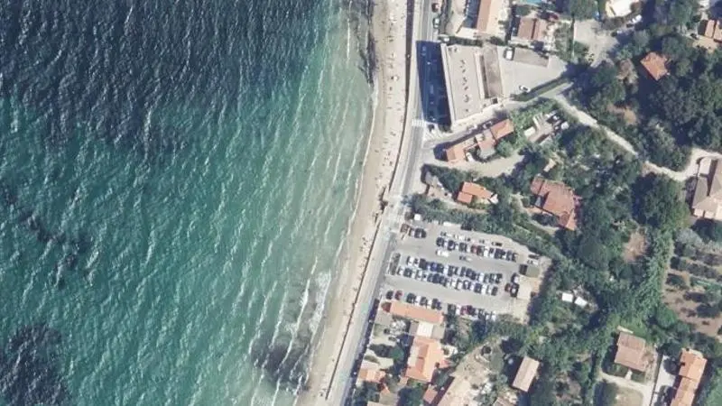 Vue aérienne : Plage du Cros