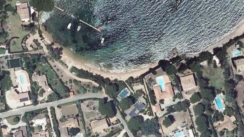 Vue aérienne : Anse Morelli