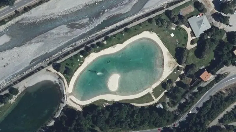 Vue aérienne : Plan d'eau des Férreols