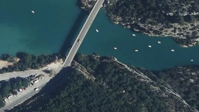 Vue aérienne : Plage du lac de Sainte-Croix