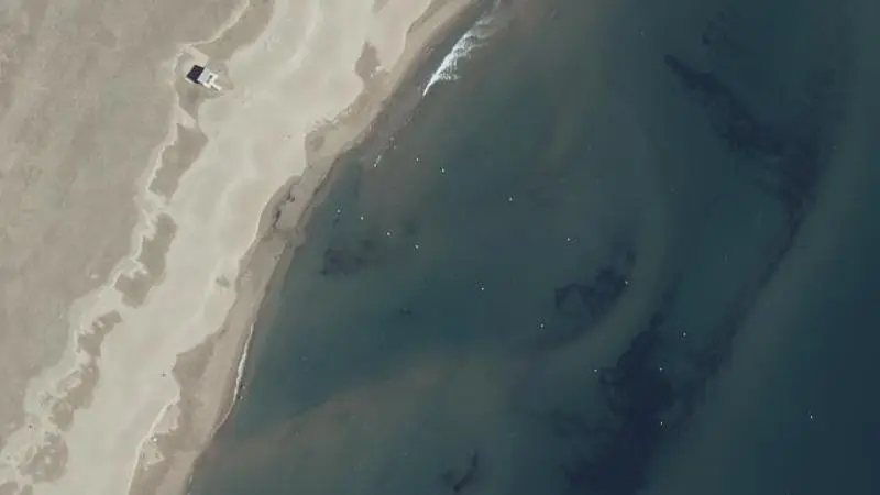 Vue aérienne : Plage Mateille