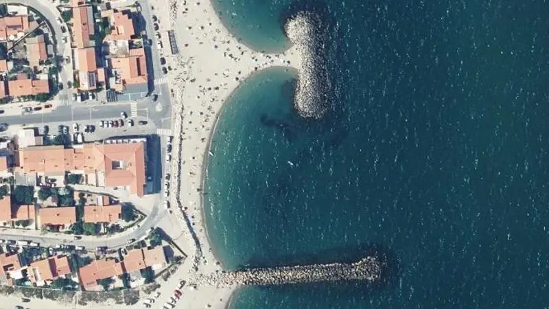 Vue aérienne : Plage du 1er Epi