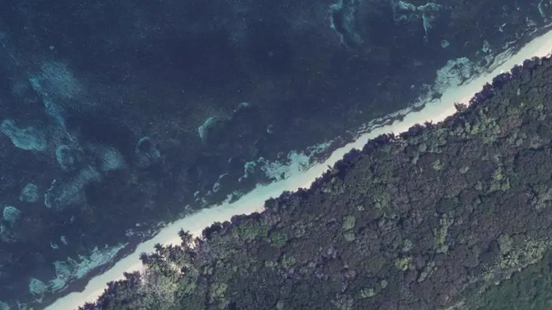 Vue aérienne : Folle Anse