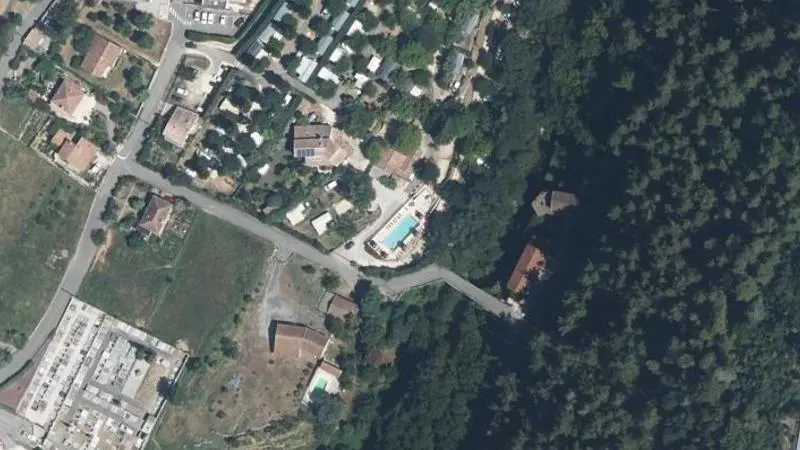 Vue aérienne : Baignade du Sandron