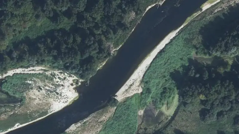 Vue aérienne : Plage du Doubs