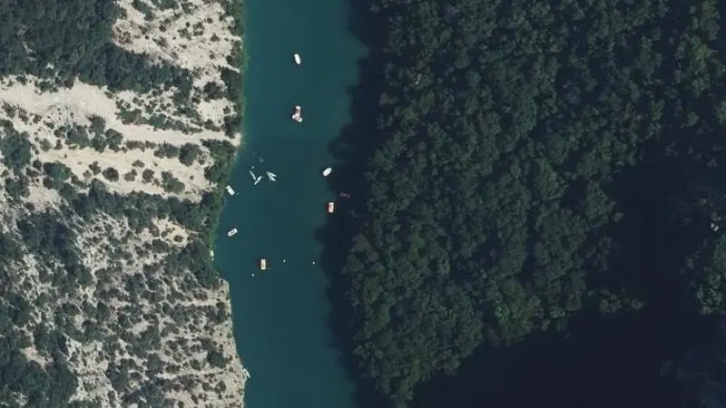 Vue aérienne : Plage du Verdon