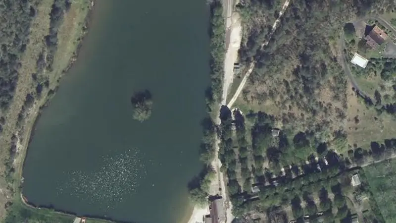 Vue aérienne : Camping le Lac