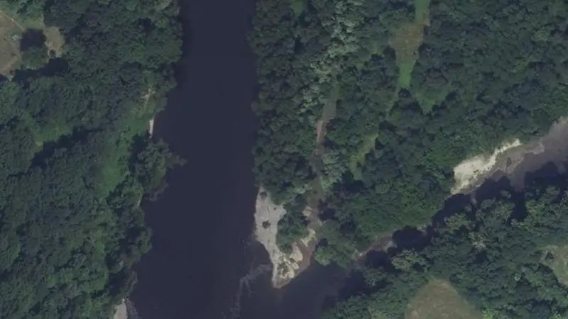 Vue aérienne : Plage de la Dordogne