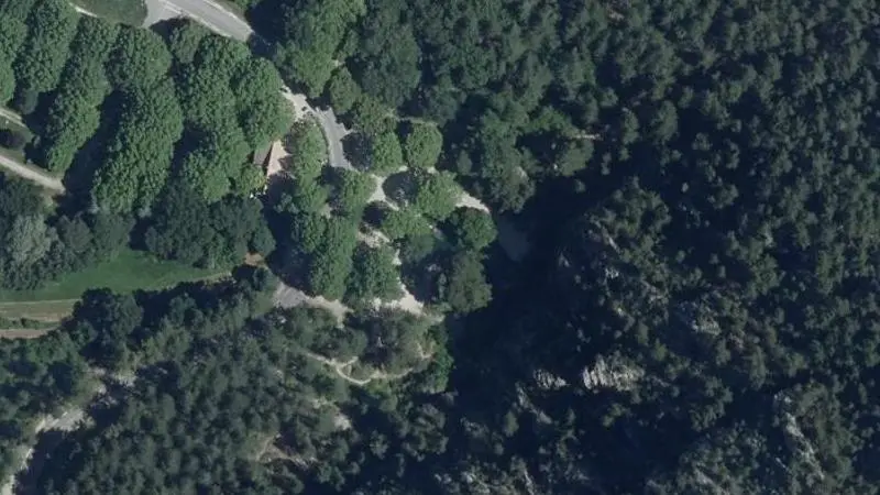 Vue aérienne : Baignade du Groseau