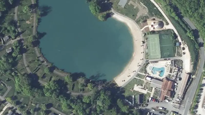 Vue aérienne : Plan d'eau la Gardonnette
