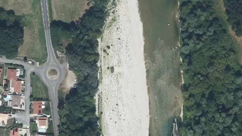 Vue aérienne : Plage de l'Ain