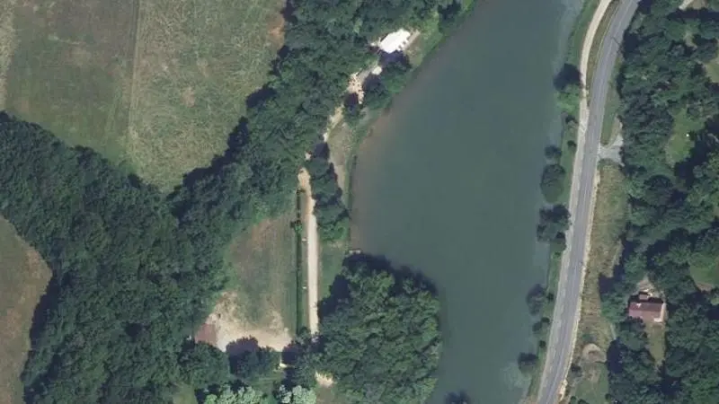 Vue aérienne : Plan d'eau du Moulin Bas