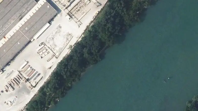 Vue aérienne : Plage du Rhône
