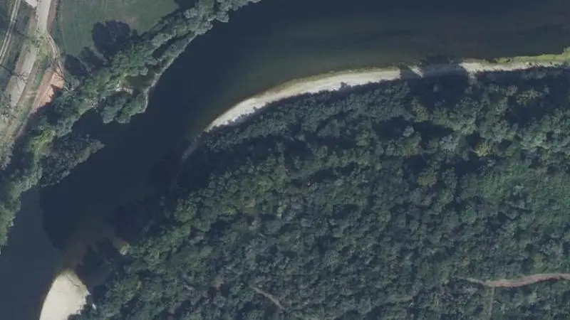 Vue aérienne : Plage du Doubs