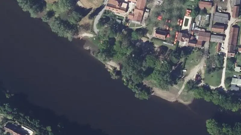 Vue aérienne : Plage de la Dordogne
