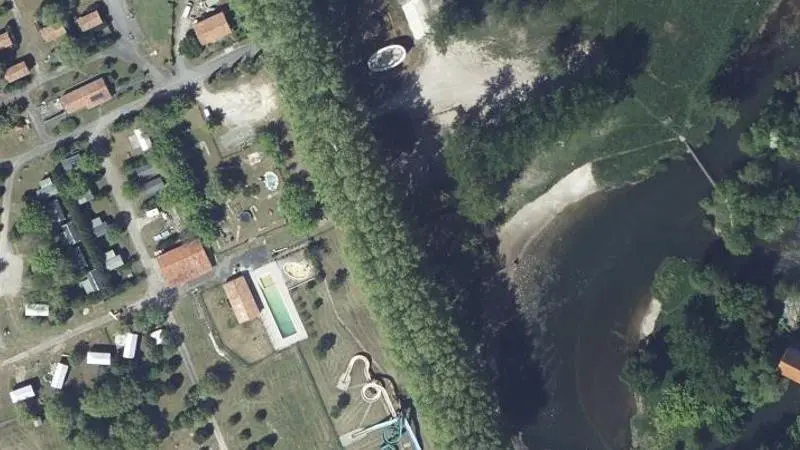 Vue aérienne : Camping Municipal de St Aulaye