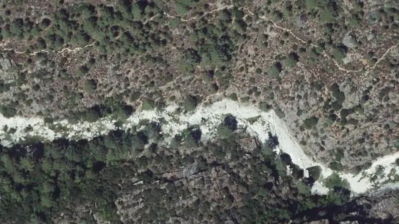 Vue aérienne : Lave Madre