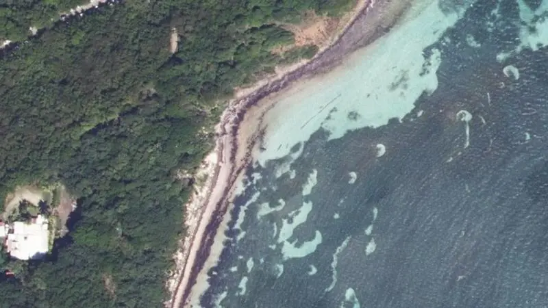 Vue aérienne : Cap Chevalier : Milieu de Plage