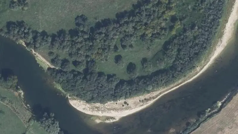 Vue aérienne : Plage du Doubs