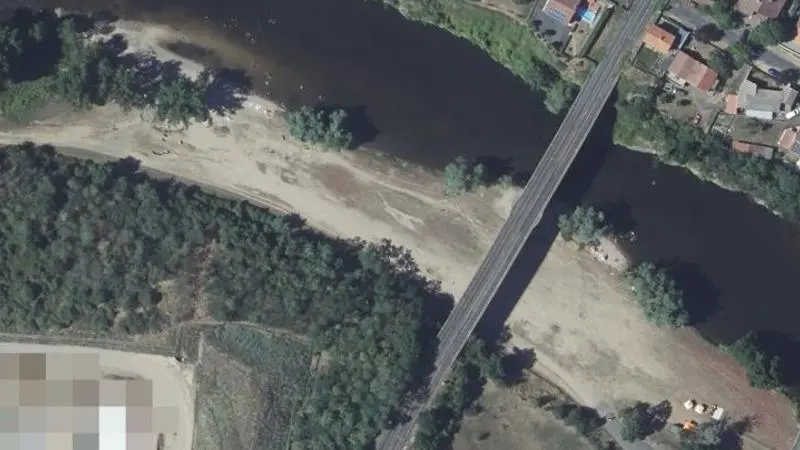 Vue aérienne : Plage de l'Allier