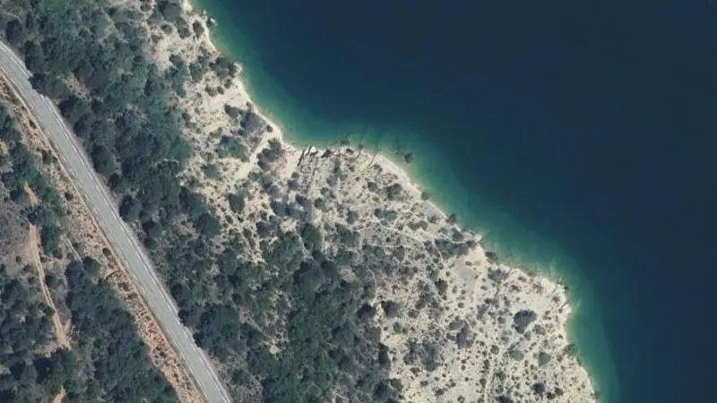 Vue aérienne : Plage du lac de Sainte-Croix