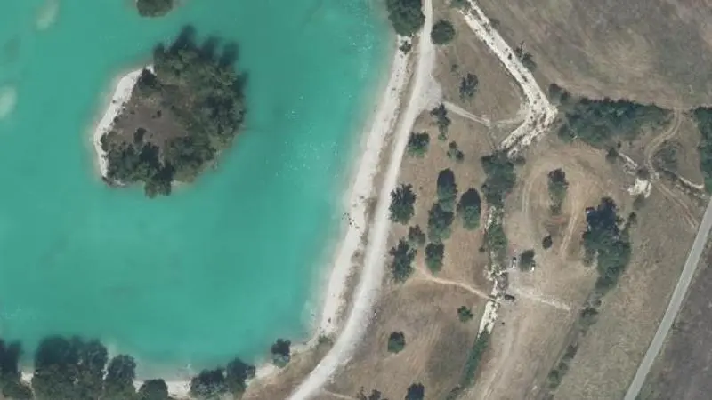 Vue aérienne : Plan d'eau du Vorgey