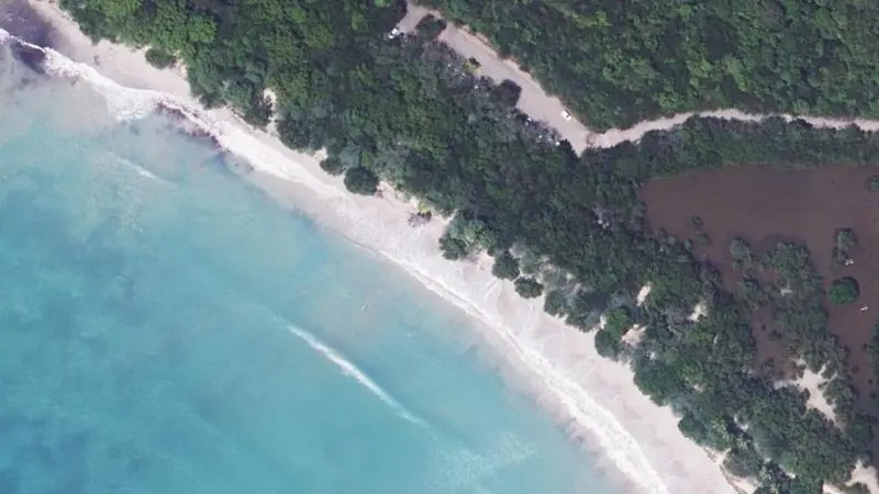 Vue aérienne : Anse Moustique