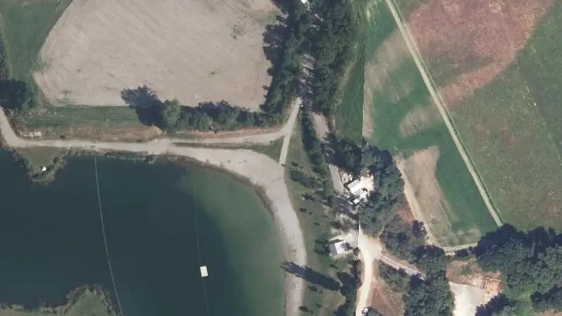 Vue aérienne : Plan d'eau d'Anglefort