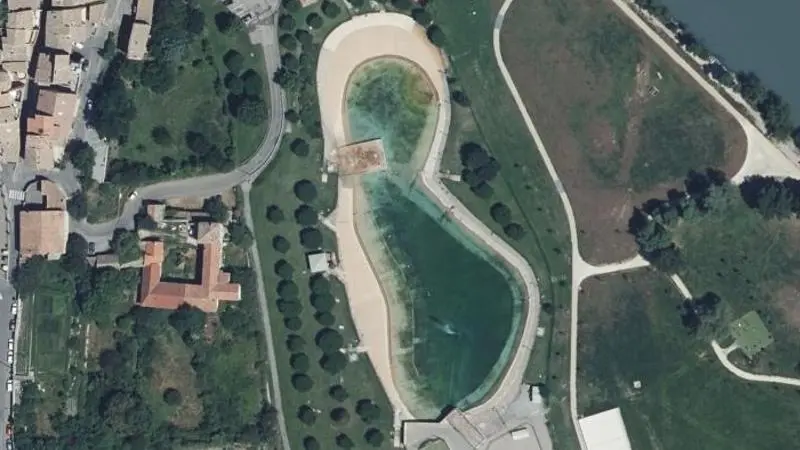 Vue aérienne : Plan d'eau des Marres