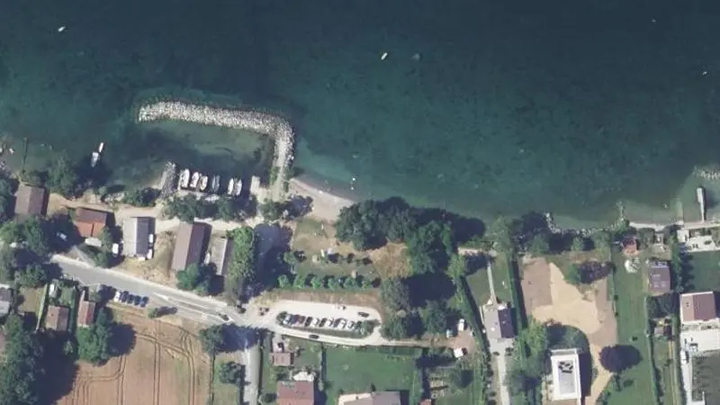 Vue aérienne : Plage du Léman