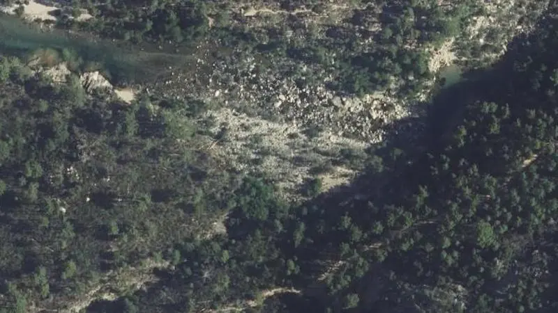 Vue aérienne : Plage du ruisseau de Malaspina