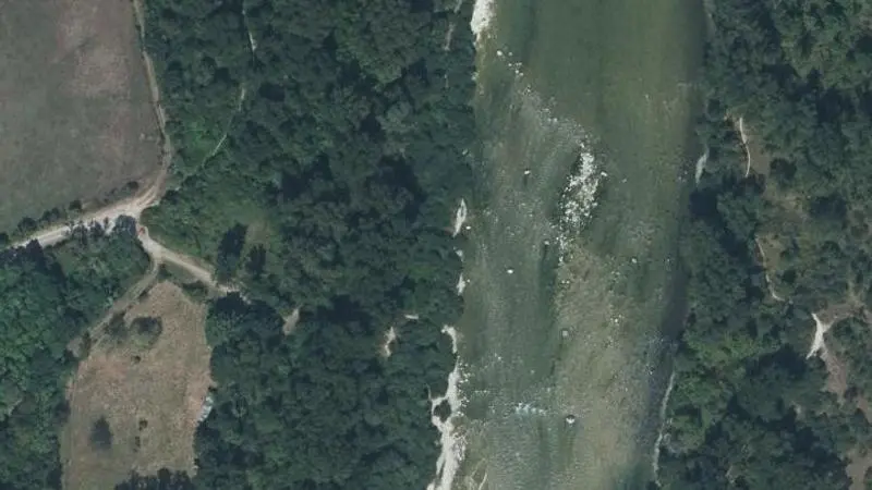 Vue aérienne : Plage de l'Ain