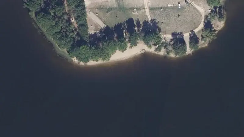 Vue aérienne : Etang du Merle
