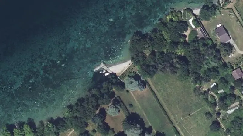 Vue aérienne : Plage du Léman