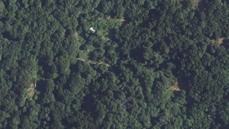 Vue aérienne : Baignade du ruisseau de Pietracorbara