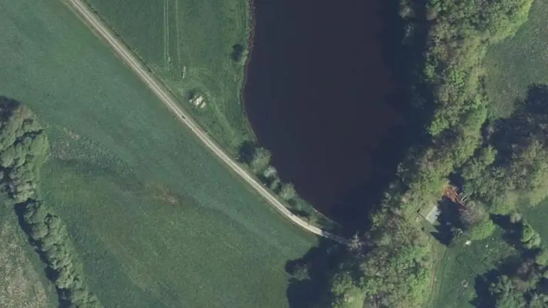 Vue aérienne : Etang Communal de St Saud