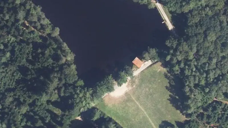 Vue aérienne : Etang de Laborde