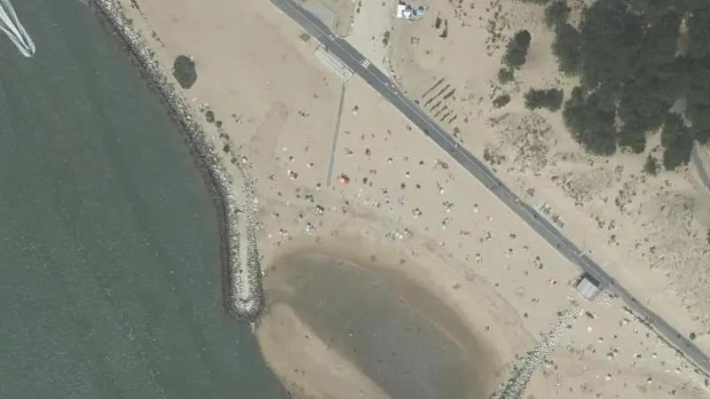 Vue aérienne : Plage de la Palmyre