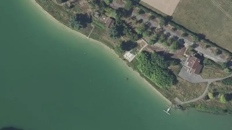 Vue aérienne : Meyrieu les Etangs - Base de Loisirs du Moulin