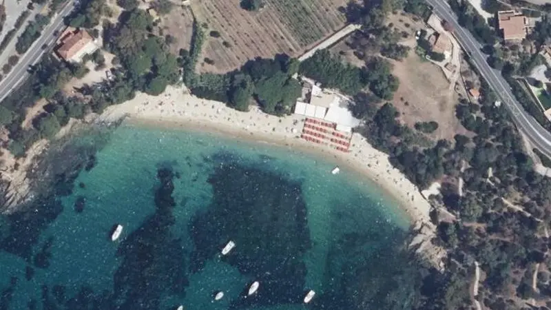 Vue aérienne : Plage la Fossette