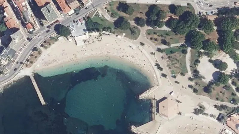 Vue aérienne : Plage du Lido
