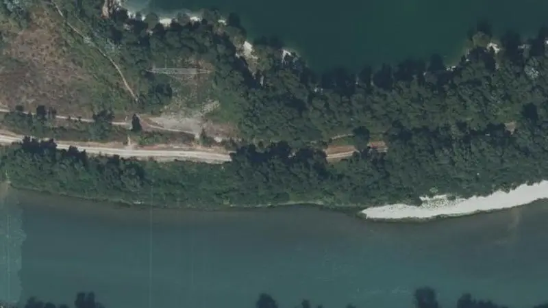 Vue aérienne : Plage du Rhône